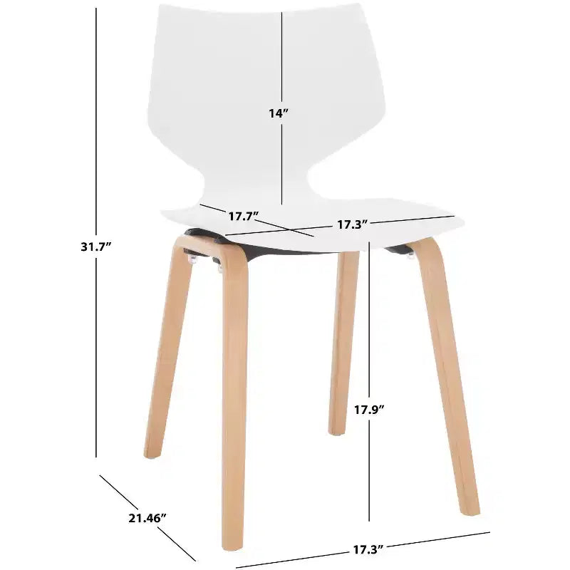 Darnel Molded Plastic Dining Chair (Set of 2) - SFV6903 - Safavieh Couture
