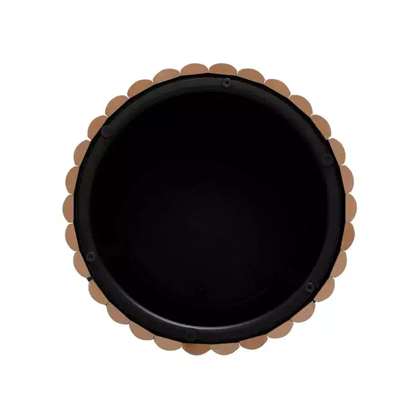 Round Nesting Coffee Table End Table Cocktail Table Accent Table SIde Table Center Table, Natural/Black-ModernLuxe