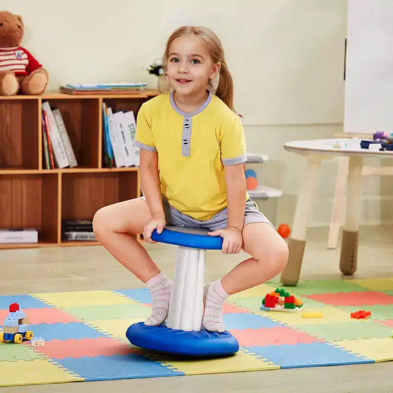 VEVOR Tabouret oscillant pour enfants, tabouret actif avec coussin en éponge, tabouret à bascule améliore la concentration, la posture et le calme des enfants, 3-7 ans, bleu