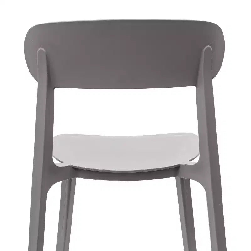 Flash Furniture Dover Set of 2 Indoor-Outdoor Stacking Patio Chairs with Curved Backrests, Commercial All-Weather Resin Chairs