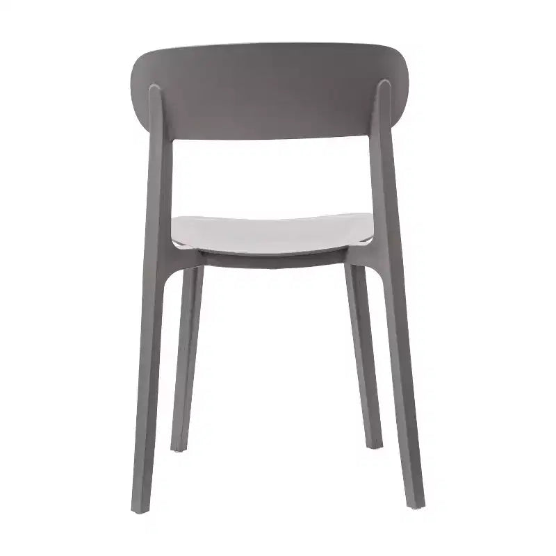 Flash Furniture Dover Set of 2 Indoor-Outdoor Stacking Patio Chairs with Curved Backrests, Commercial All-Weather Resin Chairs