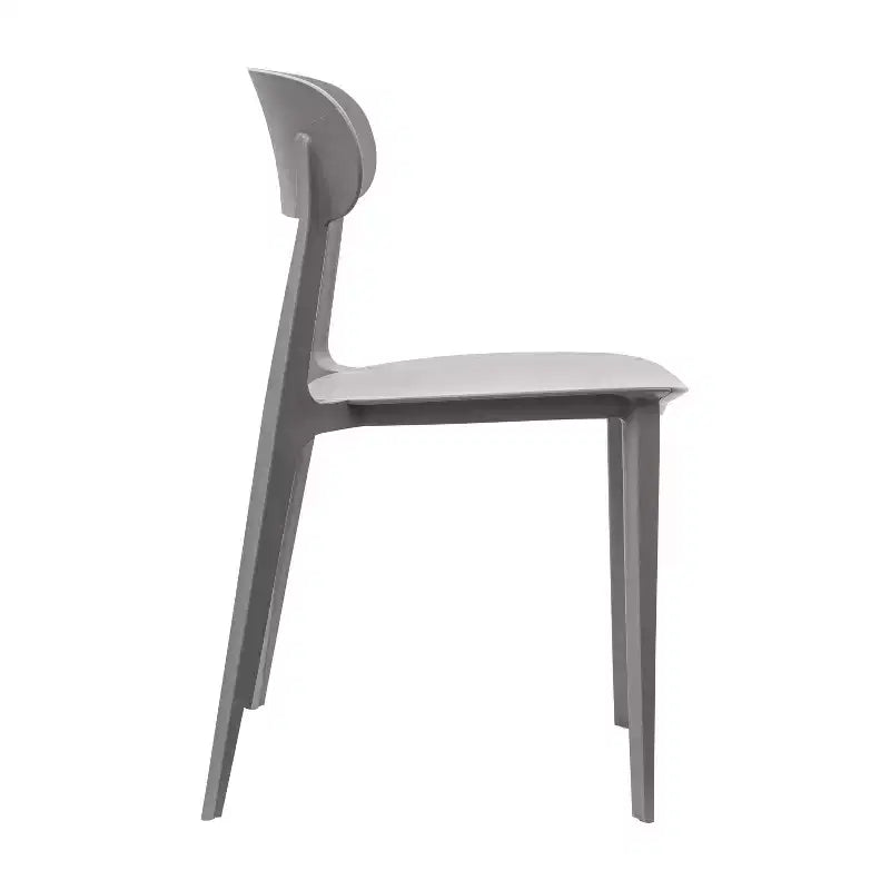 Flash Furniture Dover Set of 2 Indoor-Outdoor Stacking Patio Chairs with Curved Backrests, Commercial All-Weather Resin Chairs