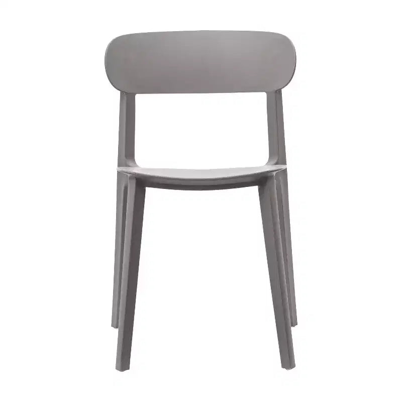 Flash Furniture Dover Set of 2 Indoor-Outdoor Stacking Patio Chairs with Curved Backrests, Commercial All-Weather Resin Chairs
