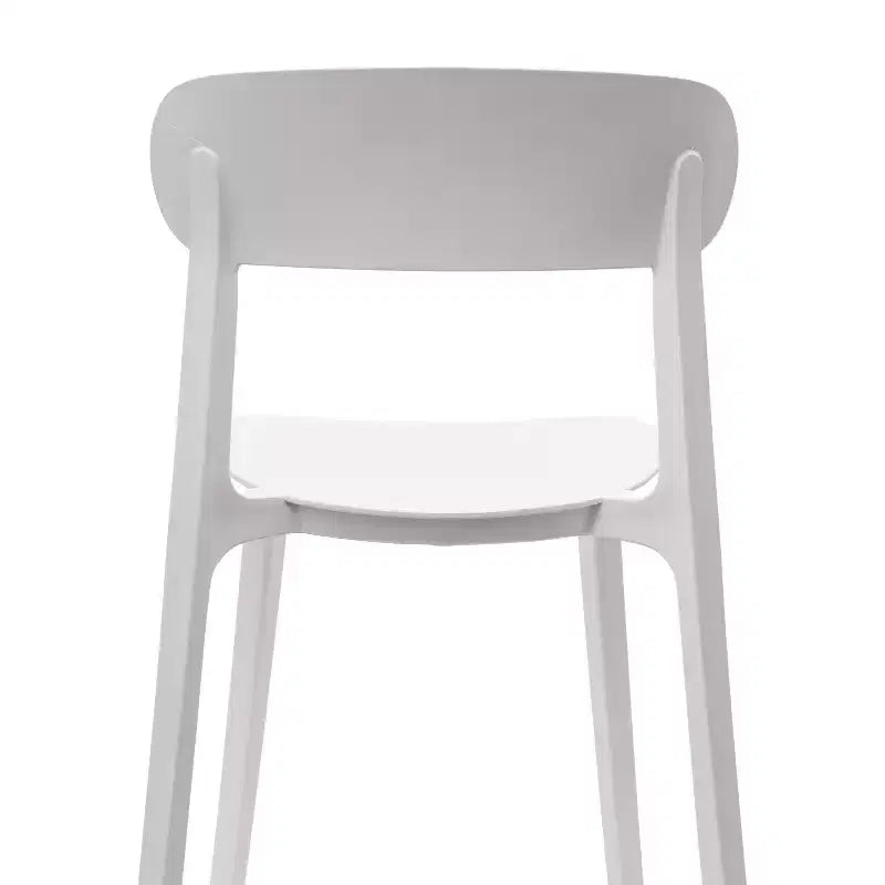 Flash Furniture Dover Set of 2 Indoor-Outdoor Stacking Patio Chairs with Curved Backrests, Commercial All-Weather Resin Chairs
