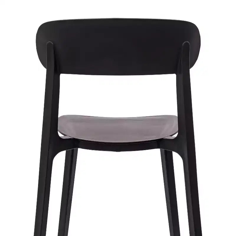 Flash Furniture Dover Set of 2 Indoor-Outdoor Stacking Patio Chairs with Curved Backrests, Commercial All-Weather Resin Chairs