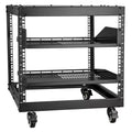 VEVOR 9U Open Frame Server Rack, 23''-40'' Adjustable Depth, Free Standing or Wall Mount Network Server Rack with 360 Casters