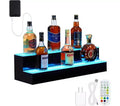 Garvee LED Liquor Bottle Display Shelf, 2 Tier 16 Inch Bottle Display Shelf Bar Shelves with Remote & App Control, 16 Colors, 4 Music Modes