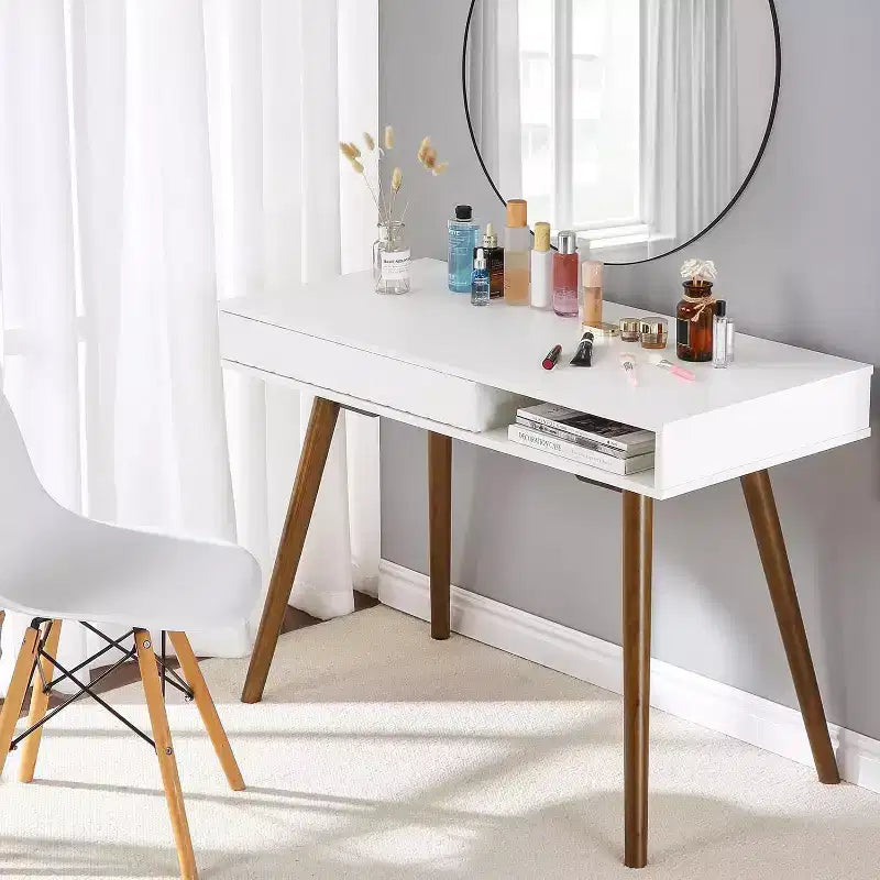 Bureau d'ordinateur avec tiroir, Bureau en bois pour la maison, Bureau d'étude moderne et simple