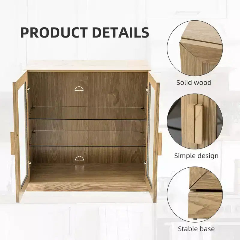 PexFix Wood Accent Cabinet with Adjustable Shelves