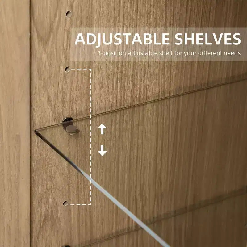 PexFix Wood Accent Cabinet with Adjustable Shelves