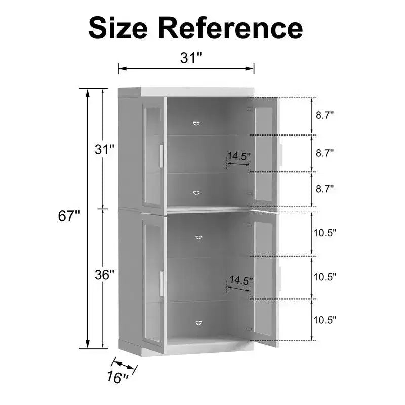 PexFix Wood Accent Cabinet with Adjustable Shelves
