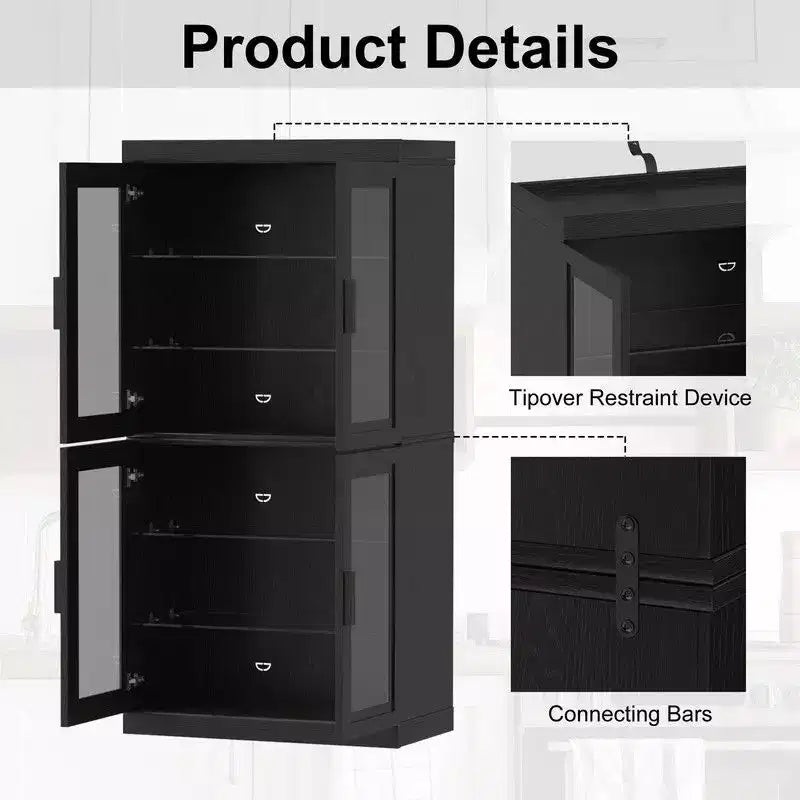 PexFix Wood Accent Cabinet with Adjustable Shelves