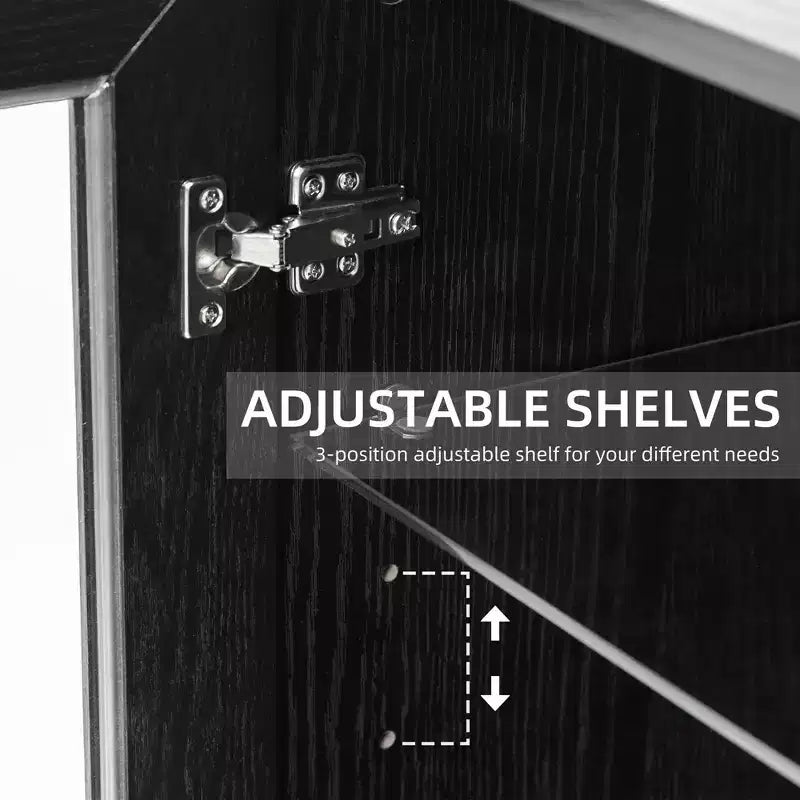 PexFix Wood Accent Cabinet with Adjustable Shelves