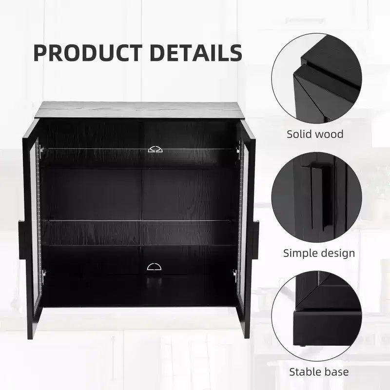 PexFix Wood Accent Cabinet with Adjustable Shelves