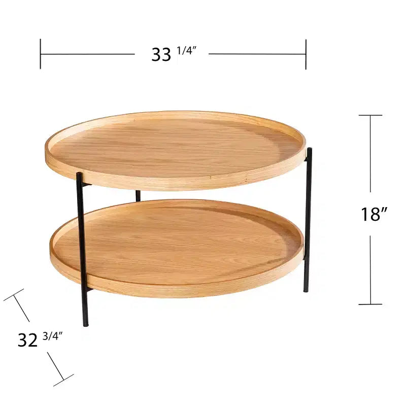 Verlington Round Cocktail Table - Natural - SEI
