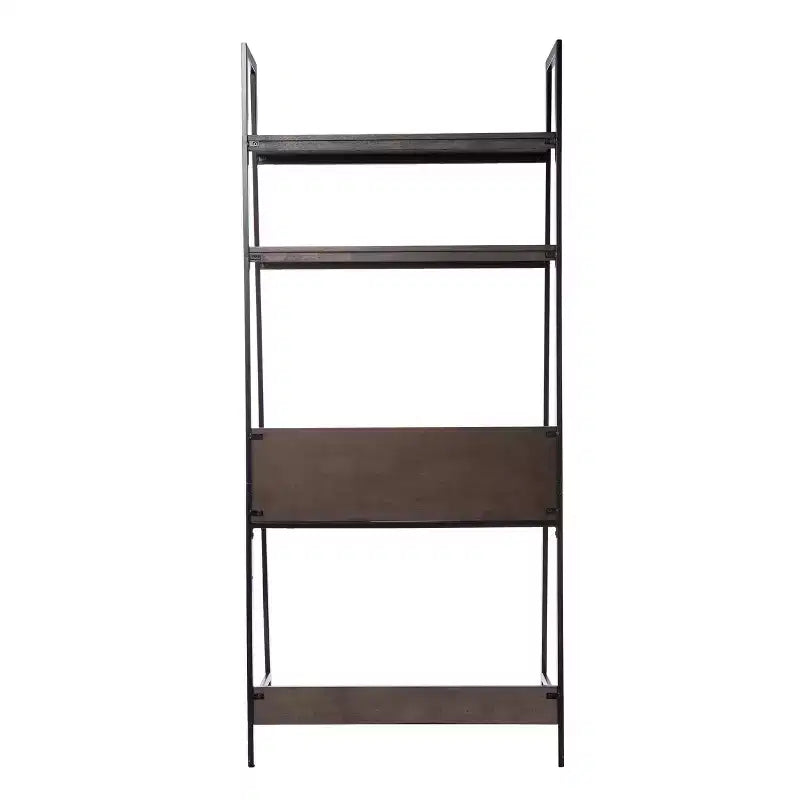 Bureau d'angle industriel Lizvan avec rangement - Gris - SEI