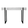 Rangley Modern Faux Marble Desk - White - SEI