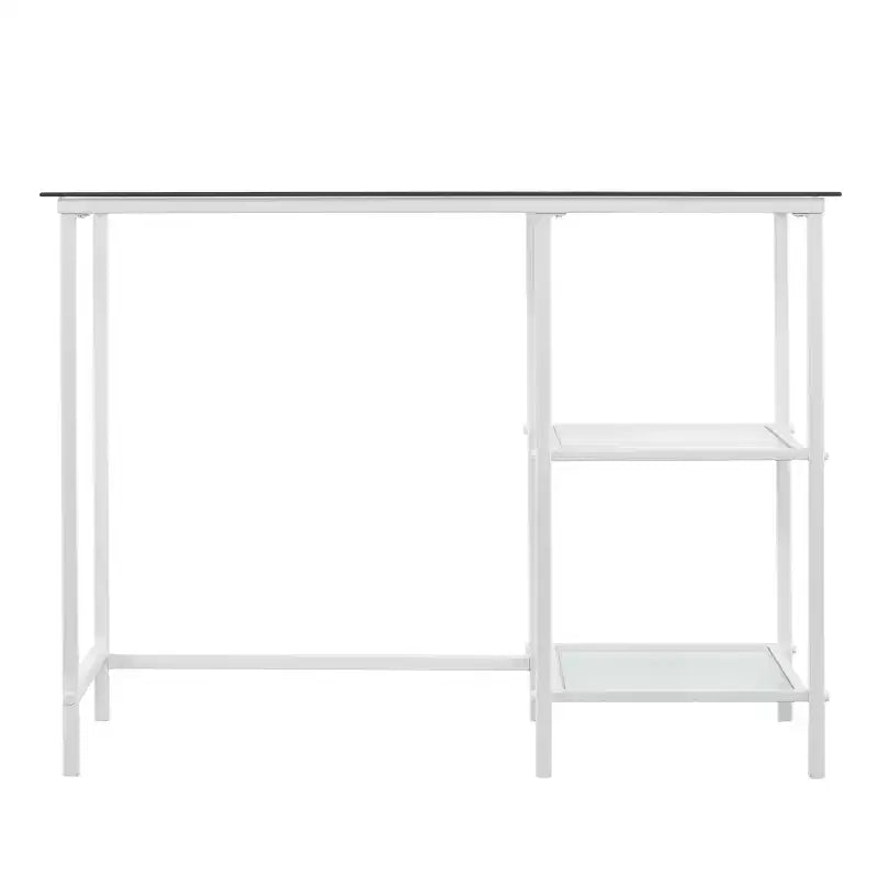 Layton Metal/Glass Student Desk - White - SEI