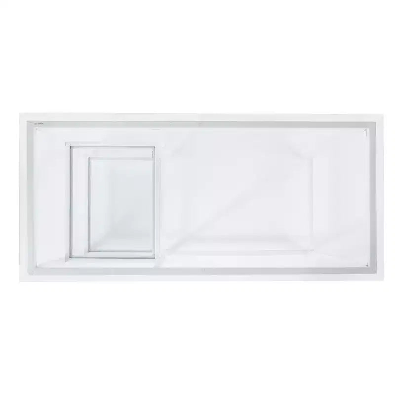 Bureau étudiant Layton en métal et verre - Blanc - SEI