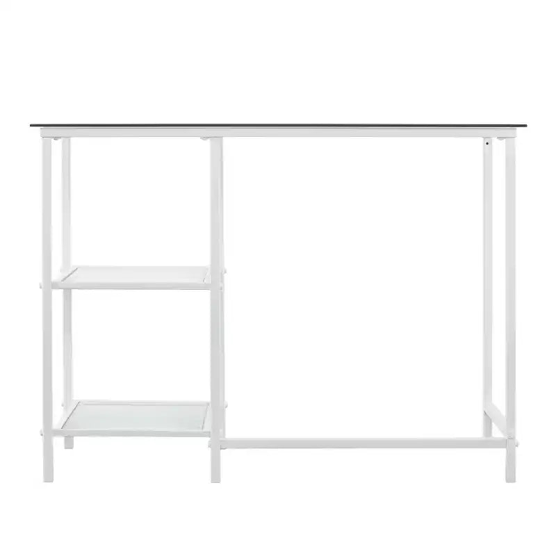 Layton Metal/Glass Student Desk - White - SEI