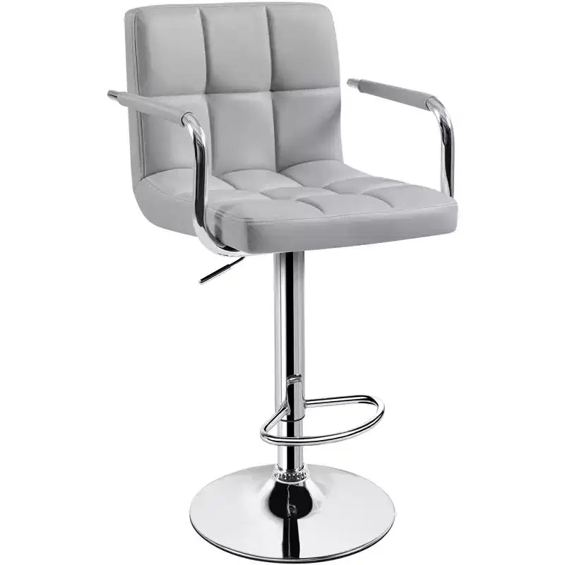 Tabouret de bar pivotant en cuir PU Yaheetech réglable en hauteur pour salle à manger, comptoir de bar