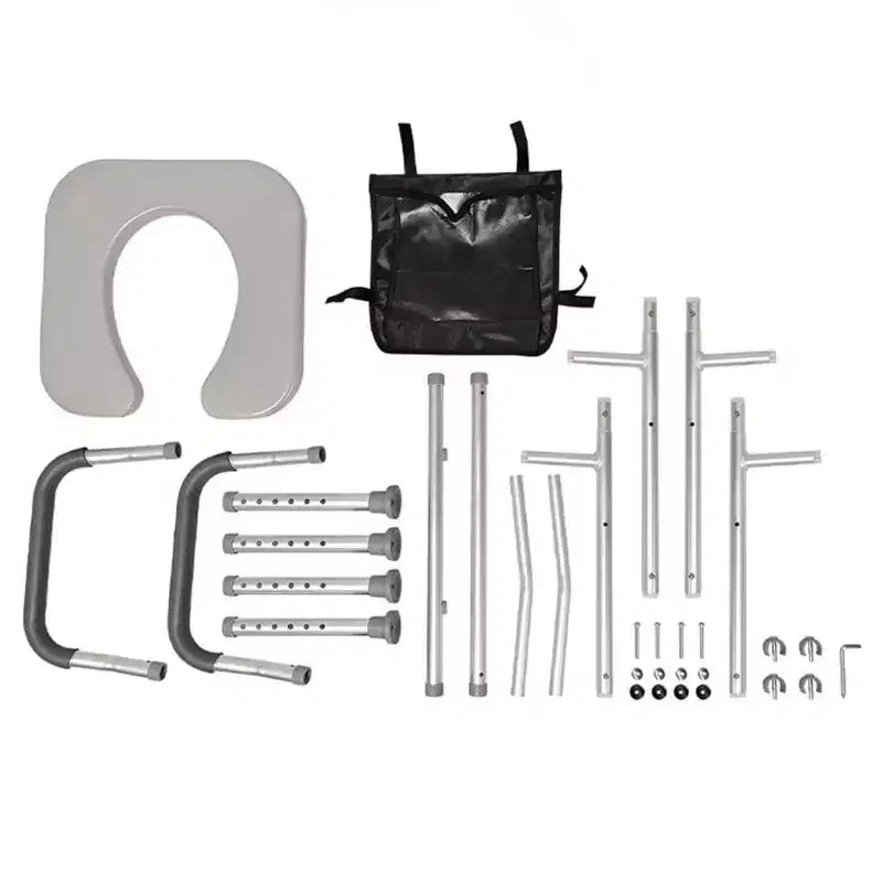 Toilet Seat Riser for Seniors, Raised Toilet Seat with Handles, Adjustable Height & Width, 300lbs Weight Capacity