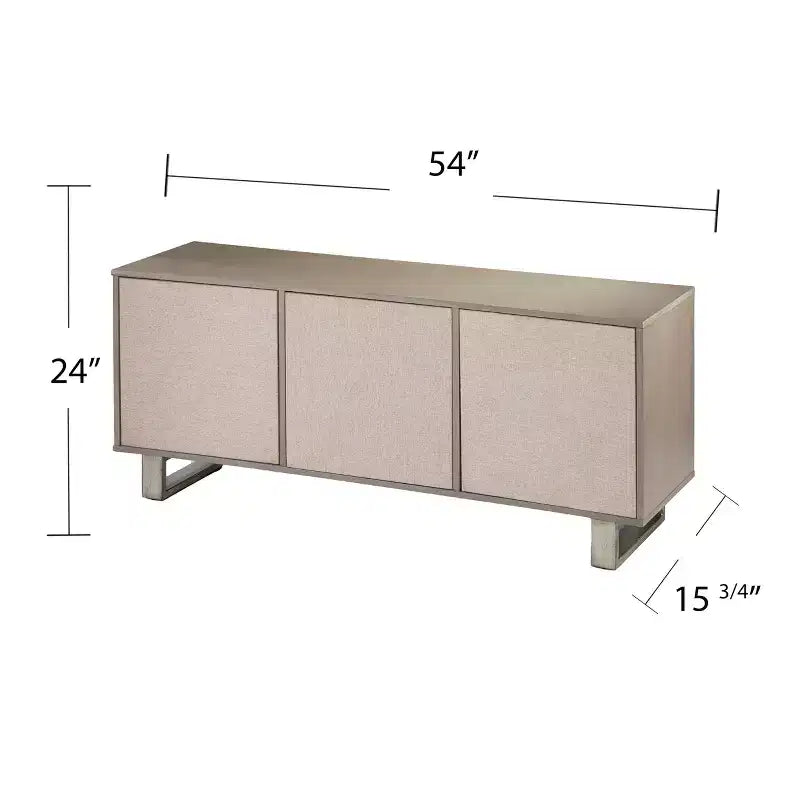 Meuble TV Abston à 3 portes - Gris - SEI