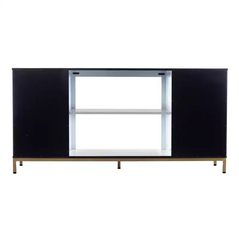 Console multimédia Daltaire avec rangement - Blanche - SEI