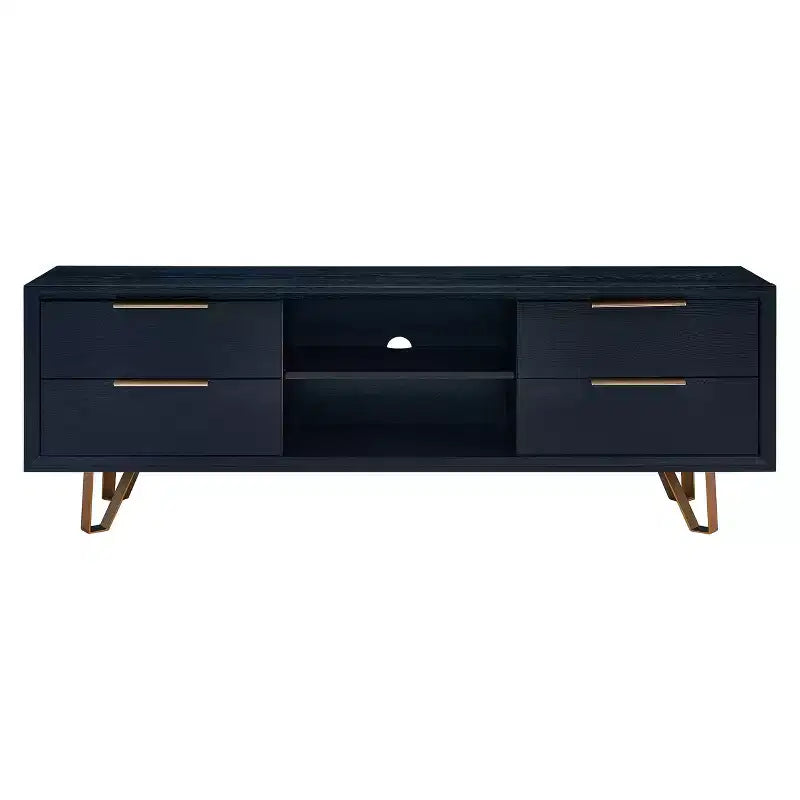 Malone Black Entertainment Console - Black - SEI