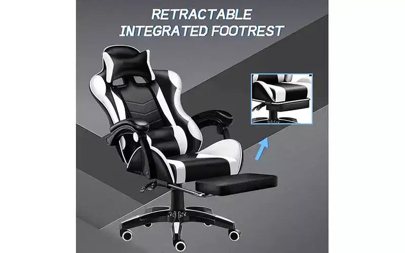Chaise de jeu ergonomique avec support lombaire Design de course élégant