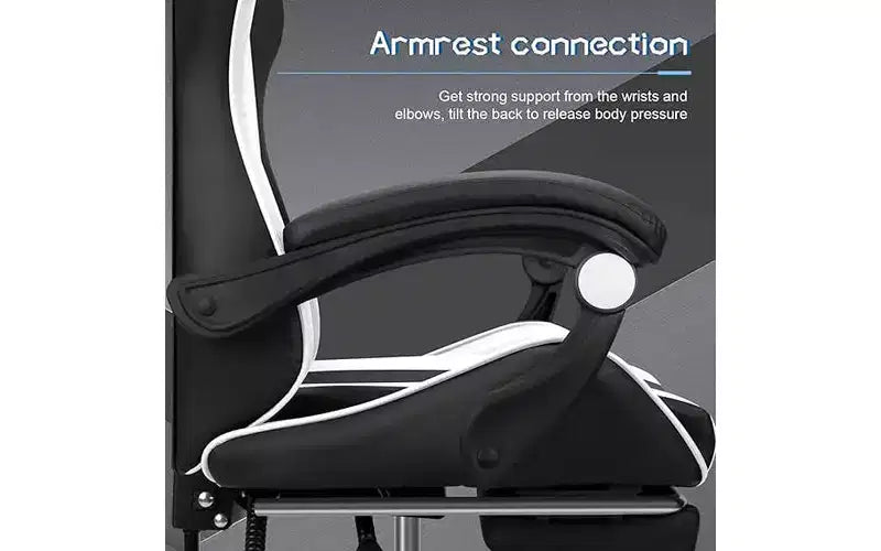 Chaise de jeu ergonomique avec support lombaire Design de course élégant