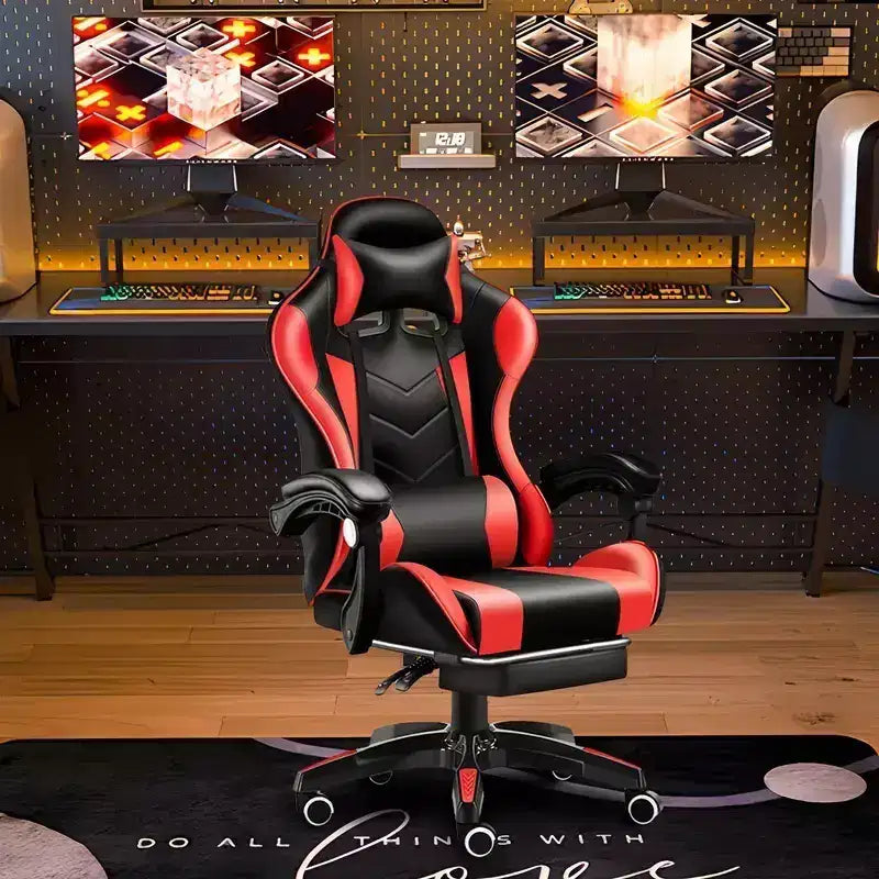 Chaise de jeu ergonomique avec support lombaire Design de course élégant