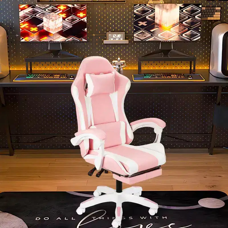Chaise de jeu ergonomique avec support lombaire Design de course élégant