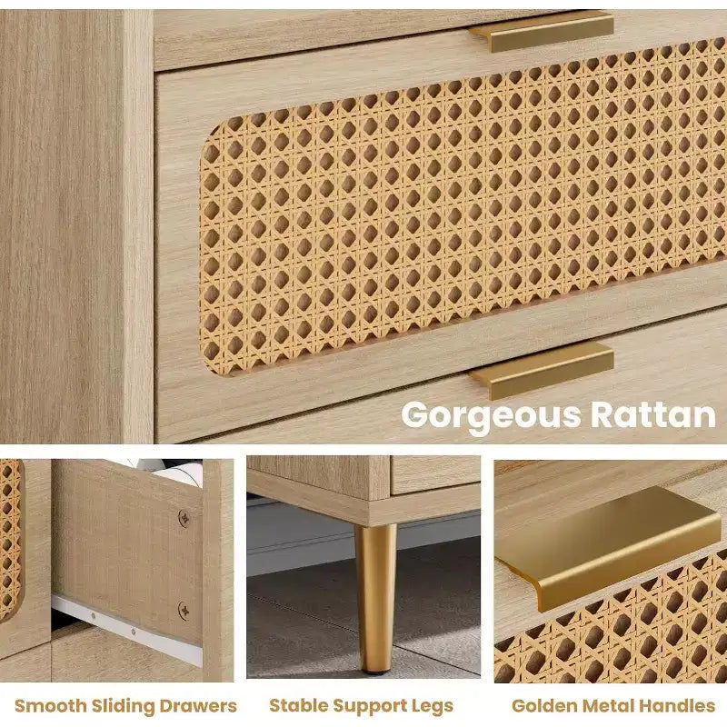 6 Drawer Cabinets for Bedroom, Closet Dressers Chest of Drawers, Wood Storage Dresser Organizer