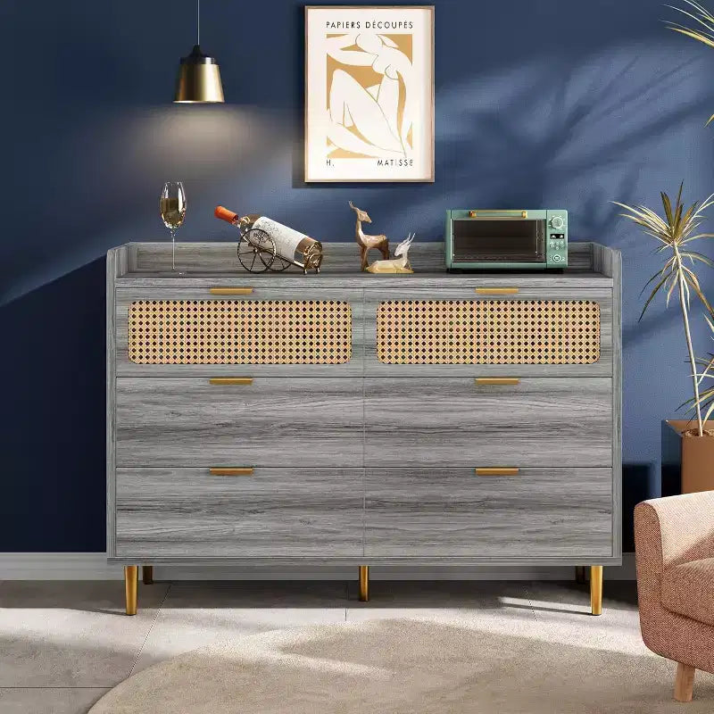 6 Drawer Cabinets for Bedroom, Closet Dressers Chest of Drawers, Wood Storage Dresser Organizer