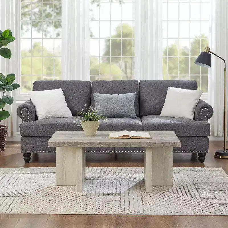 Roundhill Furniture Mchome 3-Piece Coffee Table Set, Coffee Table and Two End Tables