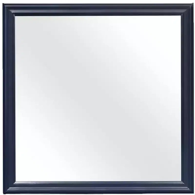HomeRoots 38 Blue Square Wood Framed Accent Mirror