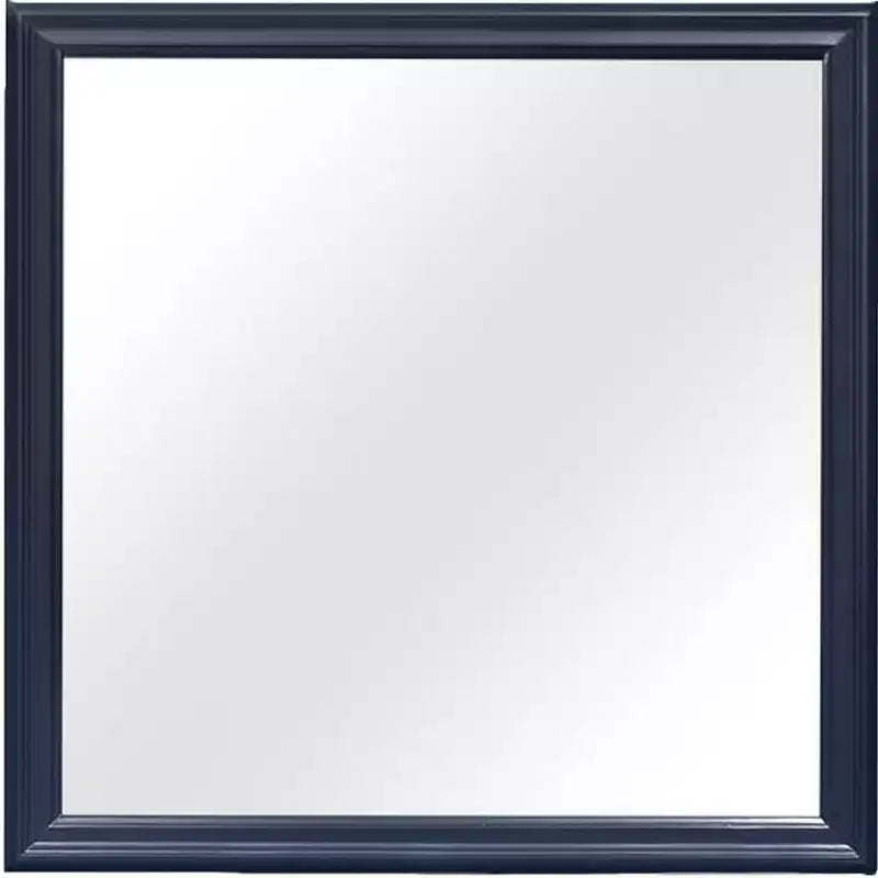 HomeRoots 38 Blue Square Wood Framed Accent Mirror