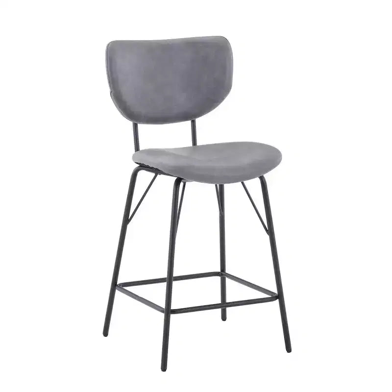 Jofran,Modern Faux Leather Split-Back Upholstered Counter Height Barstool (Set of 2)