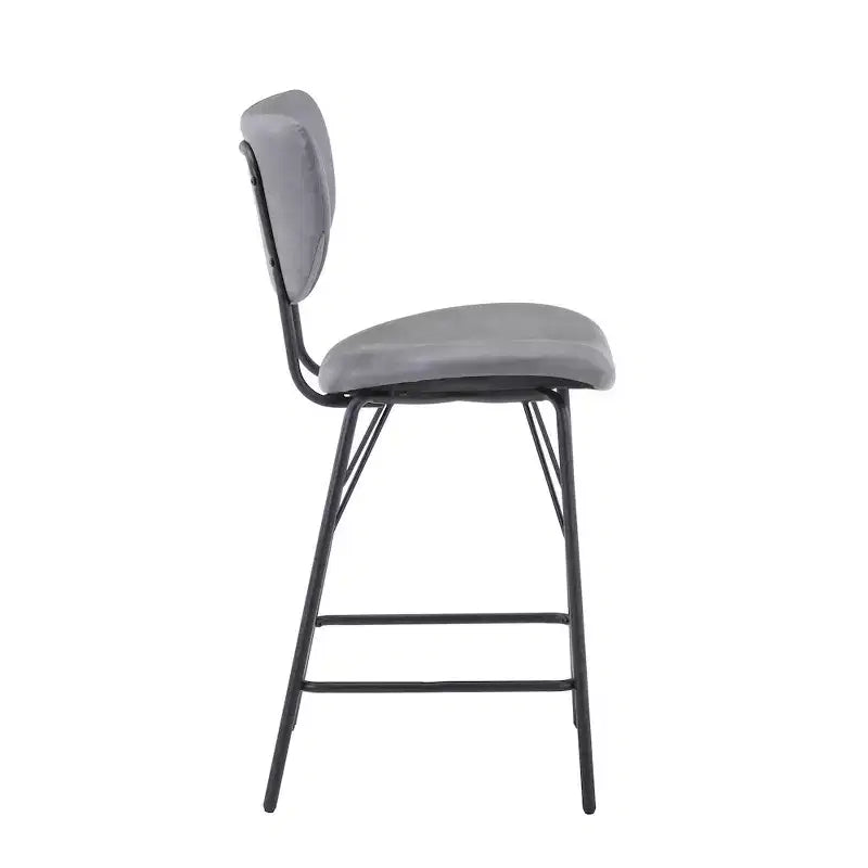 Jofran,Modern Faux Leather Split-Back Upholstered Counter Height Barstool (Set of 2)
