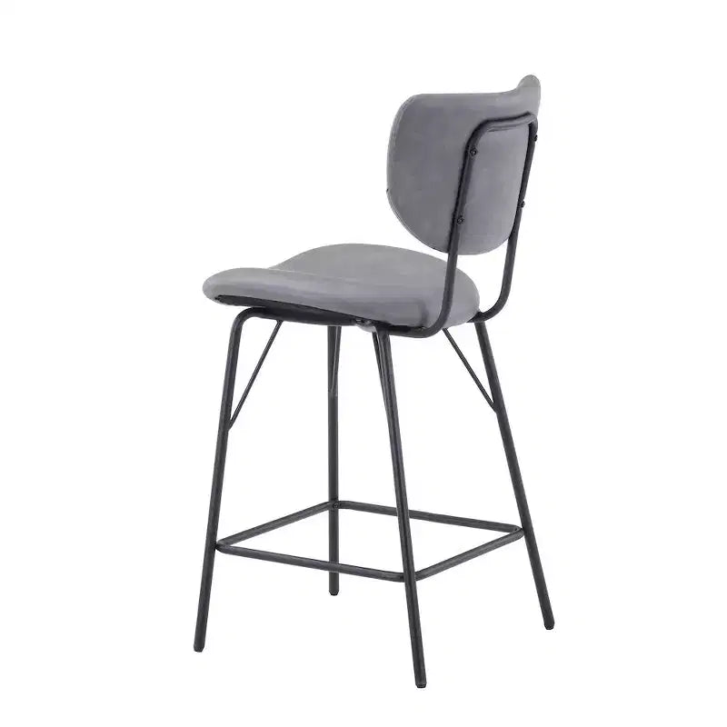 Jofran,Modern Faux Leather Split-Back Upholstered Counter Height Barstool (Set of 2)