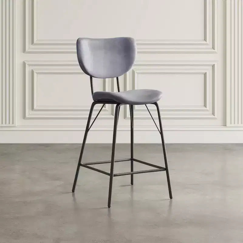 Jofran,Modern Faux Leather Split-Back Upholstered Counter Height Barstool (Set of 2)