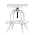 Industrial Adjustable Height Swiveling Stool - White - SEI