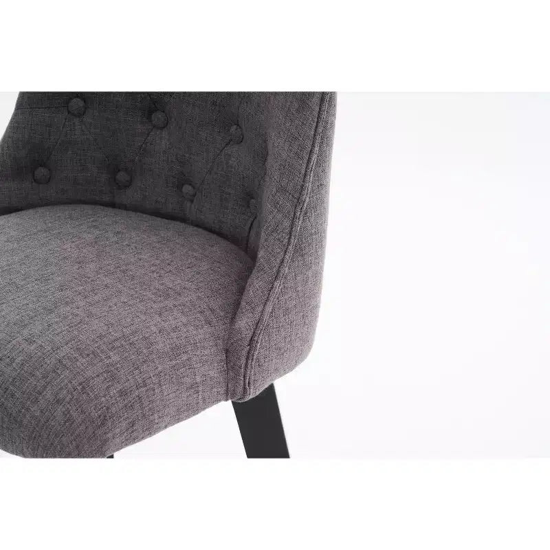 Lot de 2 tabourets de bar pivotants, tabourets de comptoir rembourrés en lin avec dossier capitonné, tabourets de pub pour chaise de salle à manger, blanc/gris foncé-Modernluxe