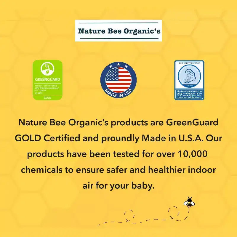 Le matelas de mini-lit de bébé 2 étapes Nature Bee Organic