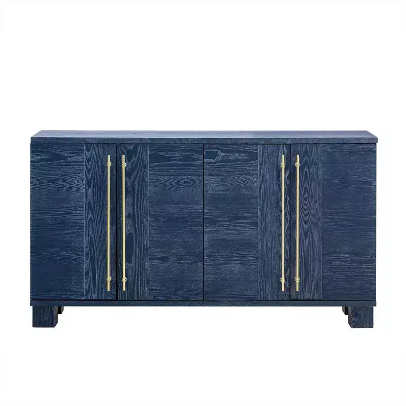 Merax Elegant Sideboard Buffet Cabinet with Adjustable Shelves & Gold Handles
