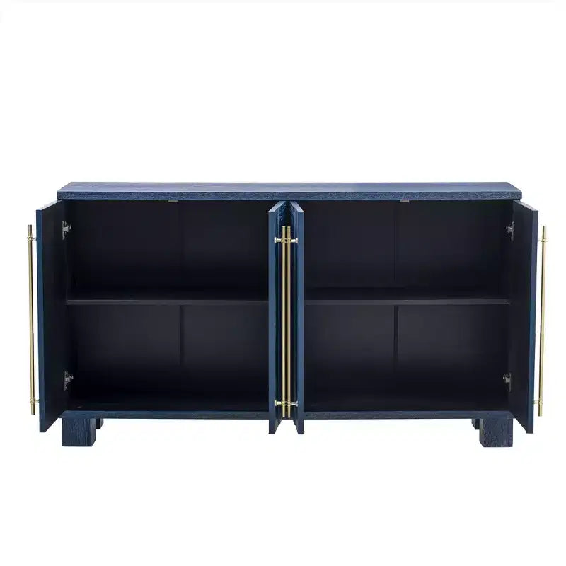 Merax Elegant Sideboard Buffet Cabinet with Adjustable Shelves & Gold Handles
