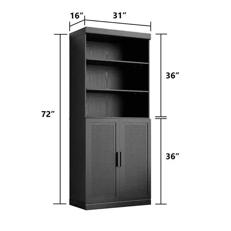 Large-capacity Glass Door Storage Cabinet, With A Stylish And Elegant Design Sense. It Is Both Practical And Beautiful