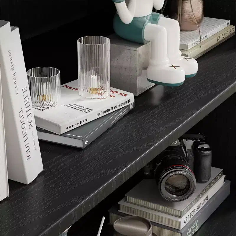 Large-capacity Glass Door Storage Cabinet, With A Stylish And Elegant Design Sense. It Is Both Practical And Beautiful
