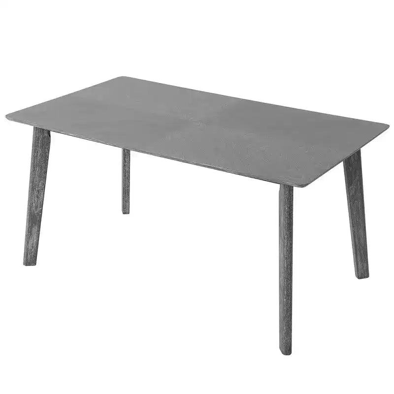 6 Piece Vintage Dining Table Set for 6, Farmhouse Dining Set with 4 Upholstered Dining Chairs & Bench, Natural Wood Wash/Gray - ModernLuxe